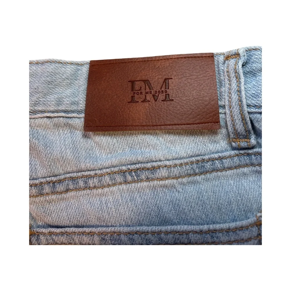 FM2050 Ren Wide Leg Whitewashed High Rise  Denim Jeans Medium